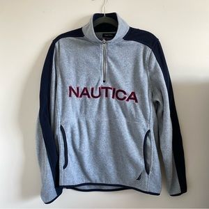 Mens Nautical Quarter Zip Sweatshirt